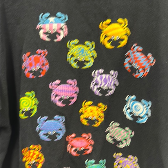 Vintage Black T-Shirt with “I’m crabby” Colorful Crab Design 2XL - Picture 3 of 5
